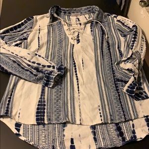 boho style front lace top